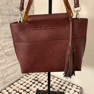 Elegant Maroon Tote Bag with Pouch